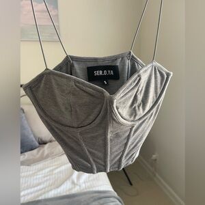 SER.O.YA Gray Viv Corset Top size S
